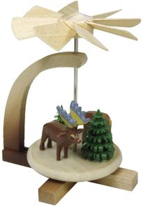 Hans Günter Flath Pyramide Hirsch (Hans Günter Flath) Miniaturpyramide mit Hirsch